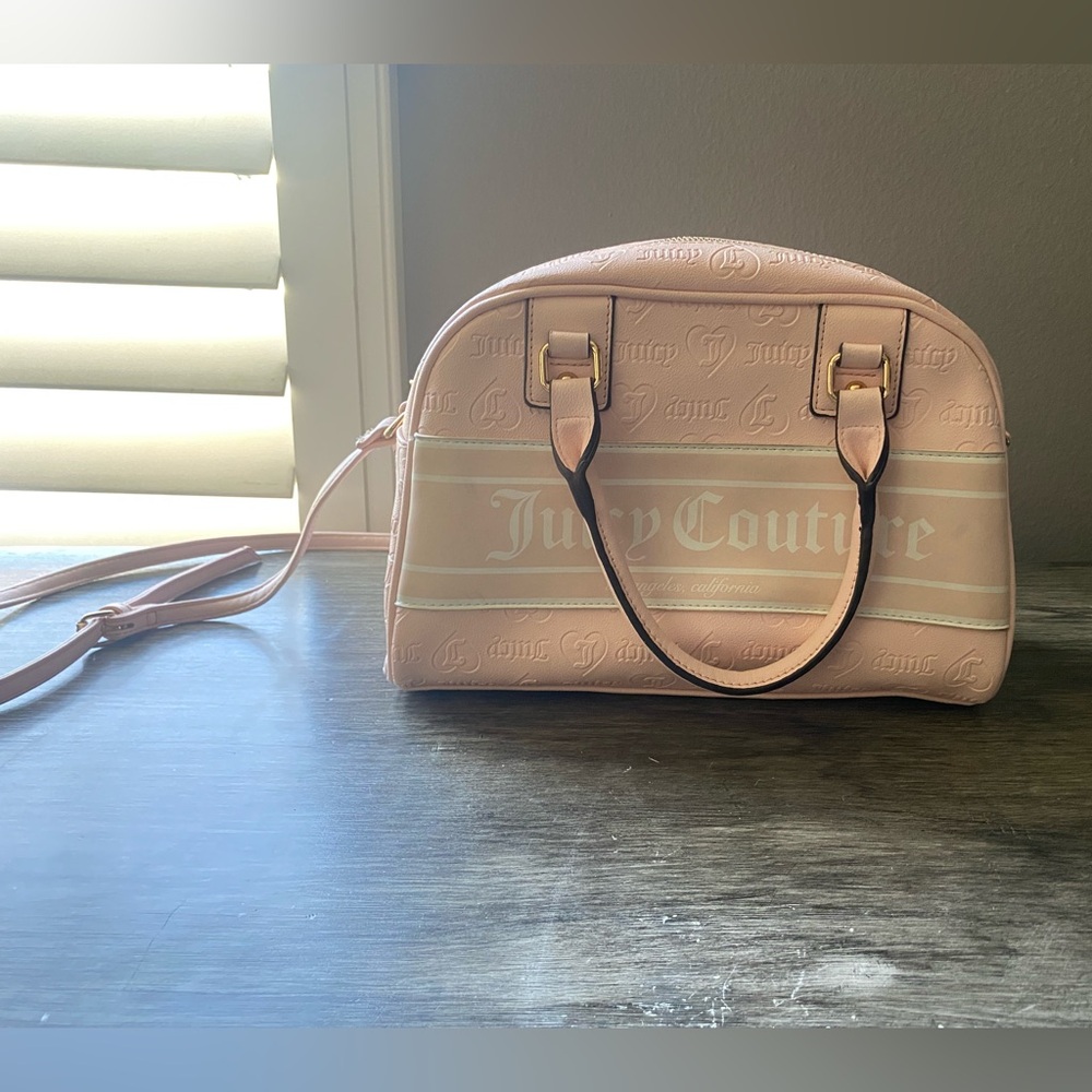 Juicy Couture powder blush fashionista bowler handbag